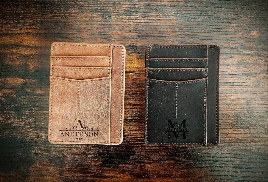 Tarjeteros de cuero