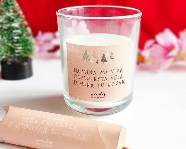 Velas con mensaje personalizado